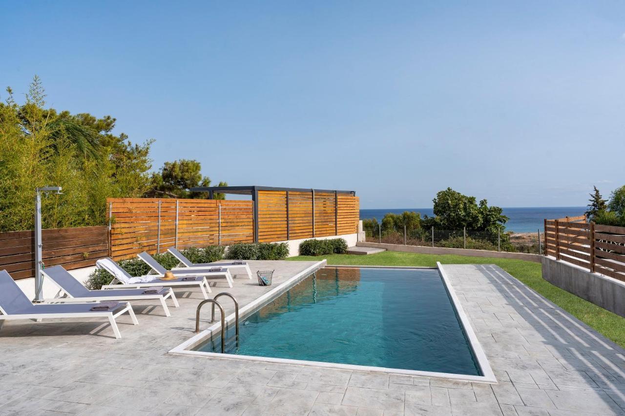 Luxury Nissovilla With Private Pool & Sea Views Kolymbia Esterno foto